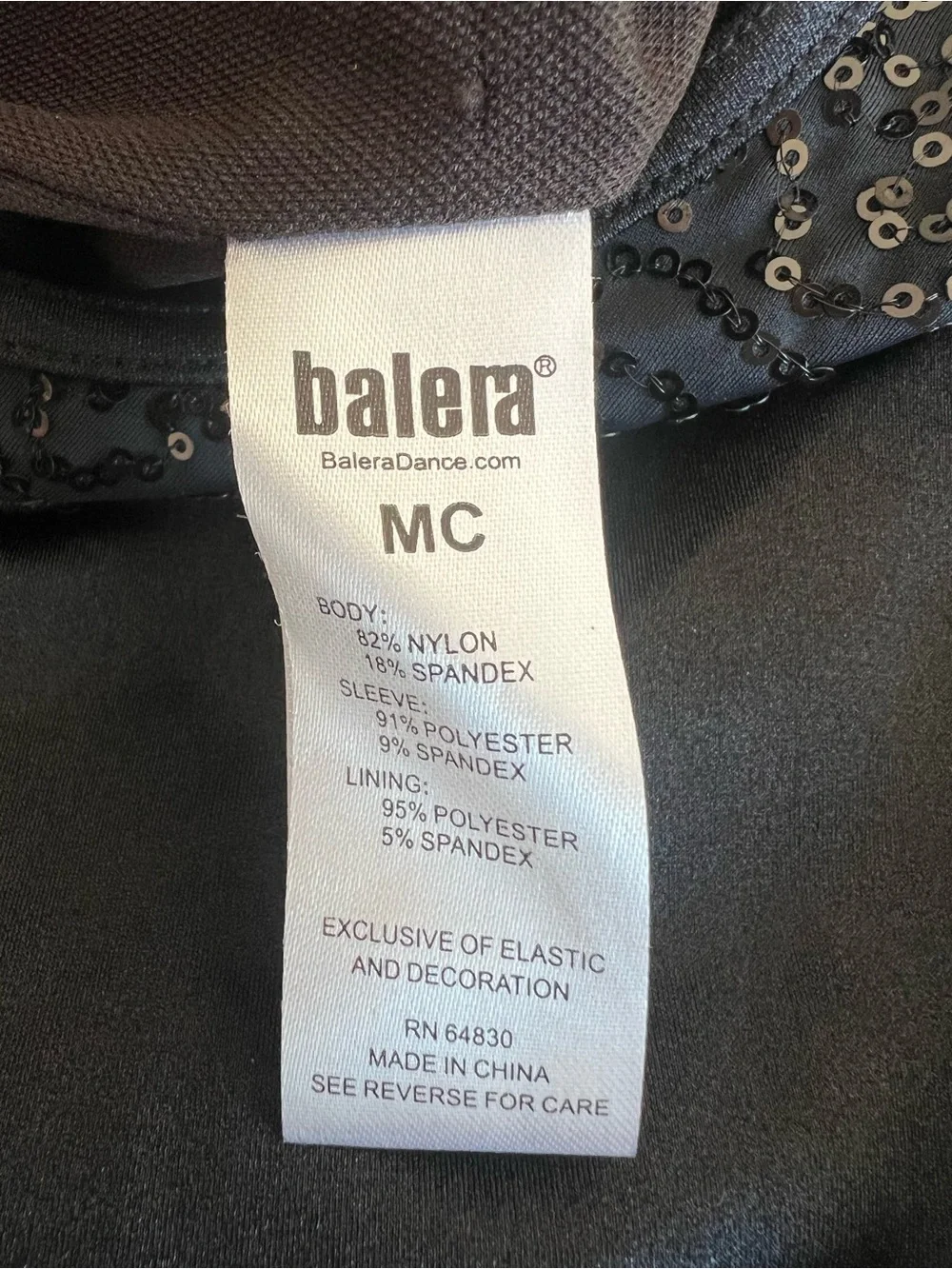balera black sequin